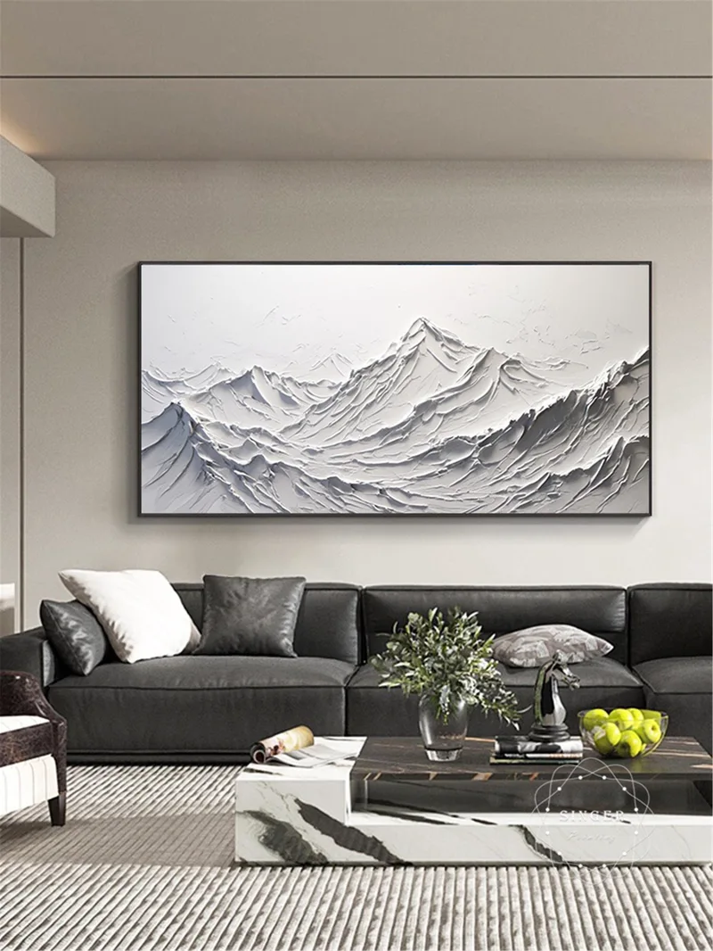 Buy Large Abstract Texture Art 3D Minimalist Canvas Painting Framed Sale