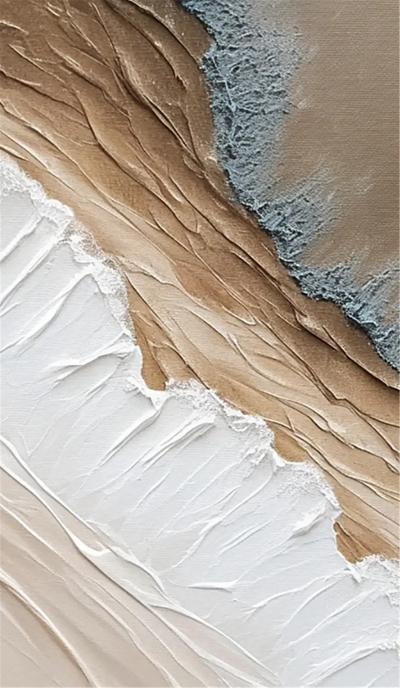 Wabi-Sabi Abstract 3D Textured Art for Large Modern Wall Decor