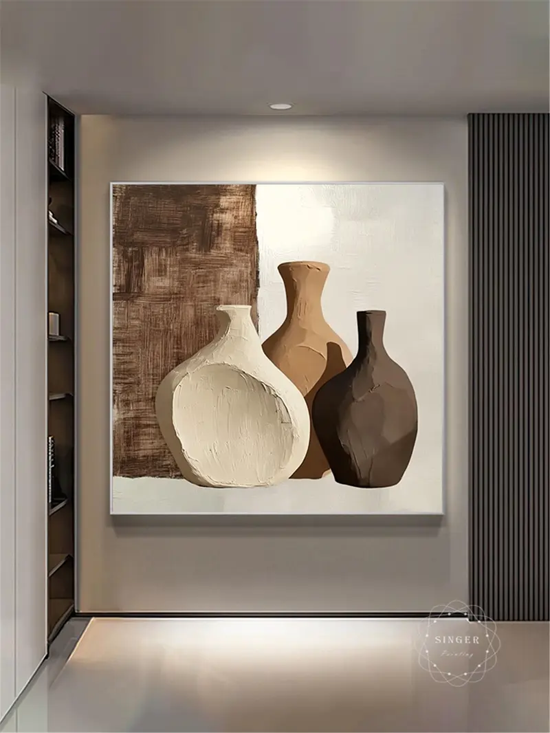 Original Abstract Painting 3D Texture Canvas Framed Large Wall Art