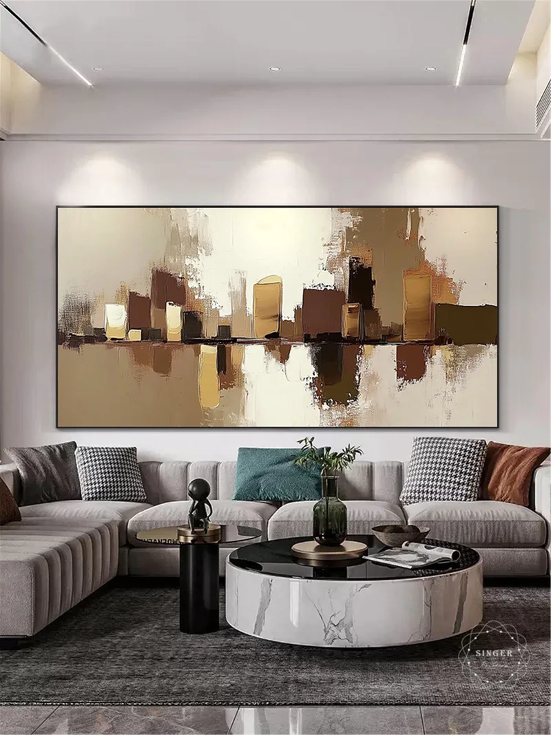 Abstract Texture Art Canvas Painting Large Framed 3D Modern Design Sale