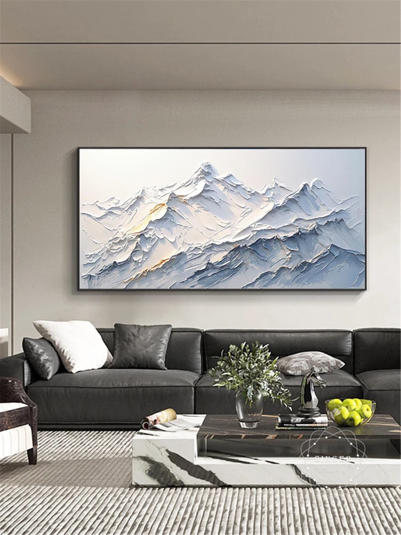 3D Textured Abstract Canvas Art Large Framed Minimalist Painting for Sale