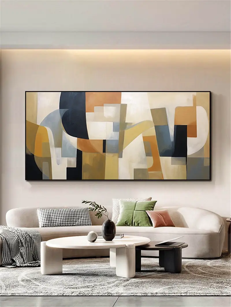 3D Texture Abstract Painting Large Modern Framed Canvas Art on Sale