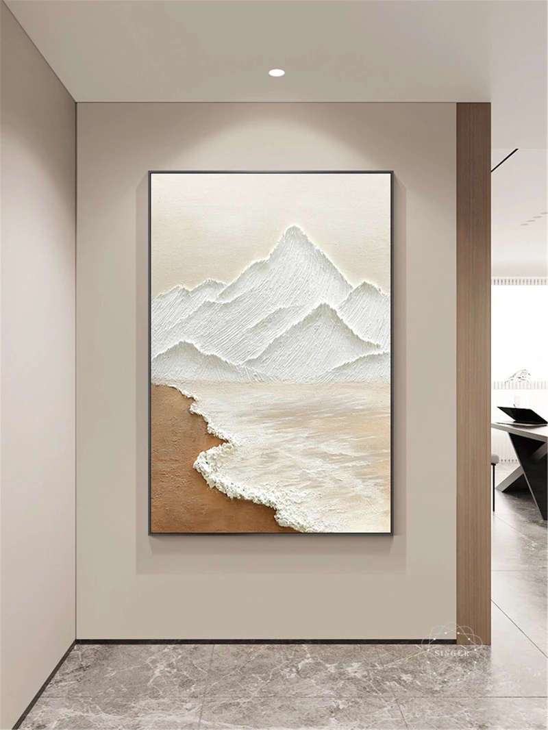 Large Modern Abstract Texture Art Canvas for Living Room Wall Decor