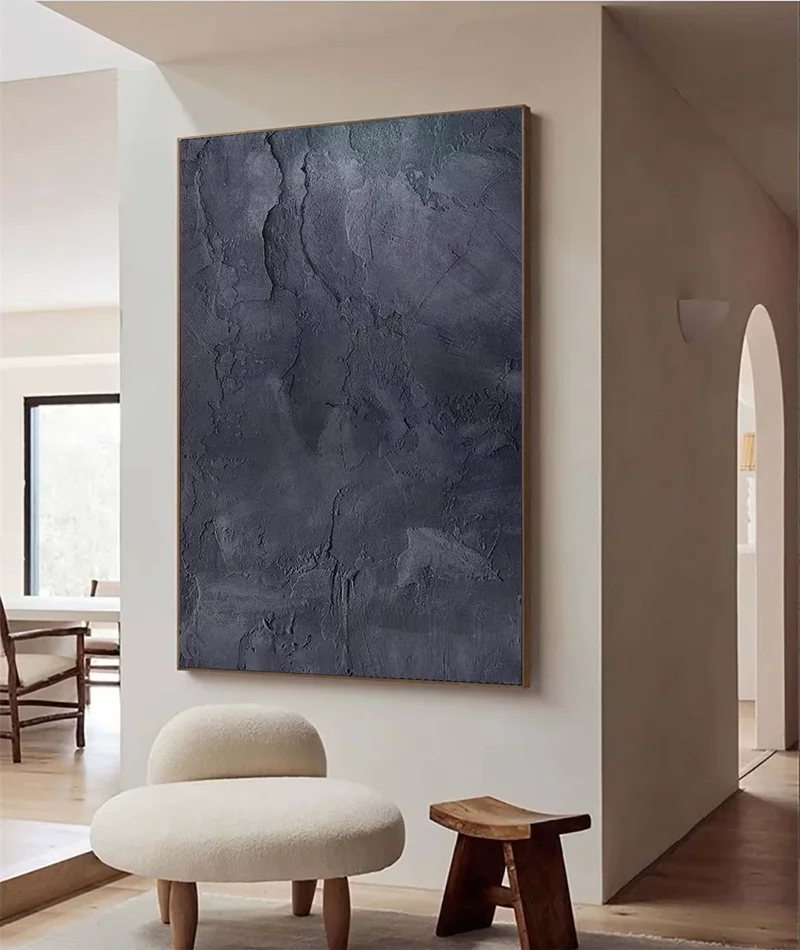 Buy Modern Black and White 3D Textured Art - Minimalist Framed Painting