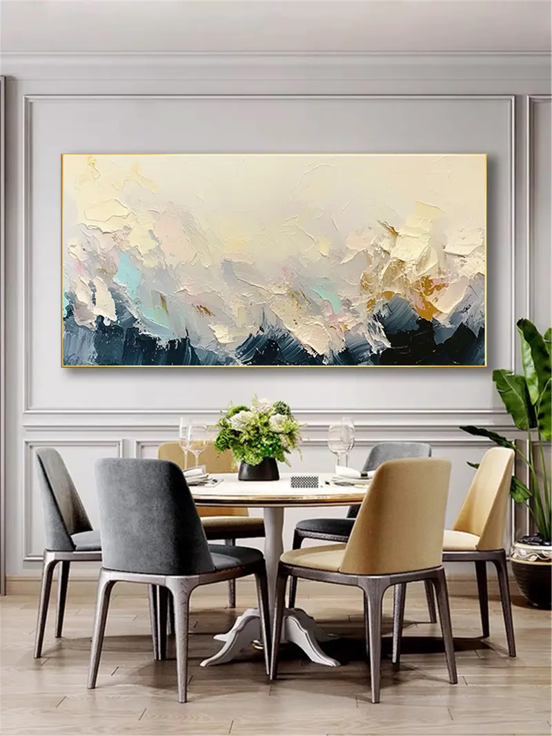 Wabi-Sabi Abstract Texture Art Canvas Painting for Minimalist Wall Decor