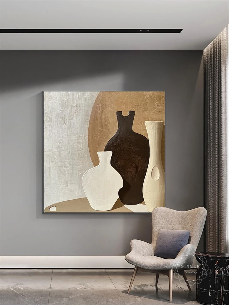 Buy Abstract Painting Large Framed Modern 3D Texture Canvas Artwork