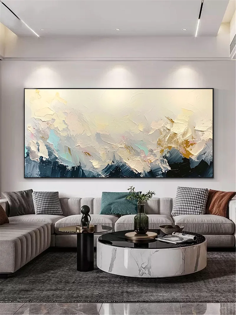 Wabi-Sabi Abstract Texture Art Canvas Painting for Minimalist Wall Decor
