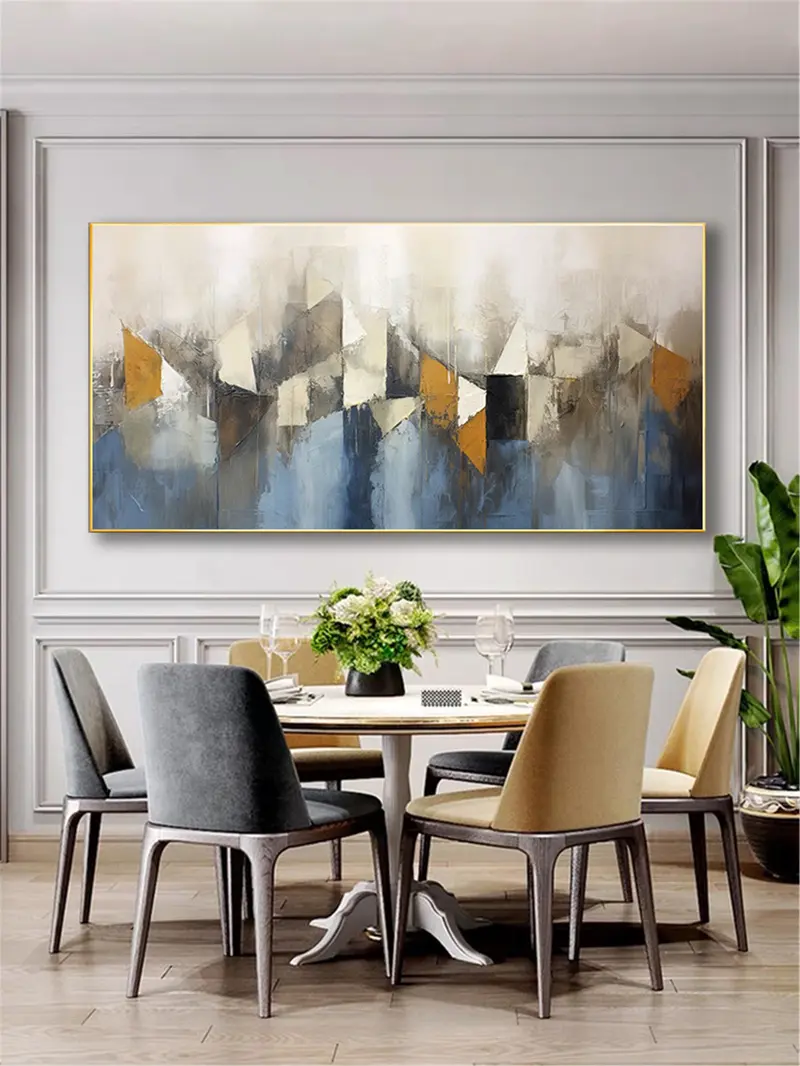 Large Abstract Canvas Painting 3D Texture Modern Framed Art for Sale