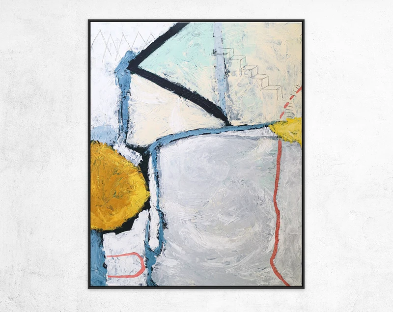 Bold Composition in Original Modern Abstract Acrylic Painting, Canvas Wall Art Inspired by Inner Self-Discovery Journey | A way in