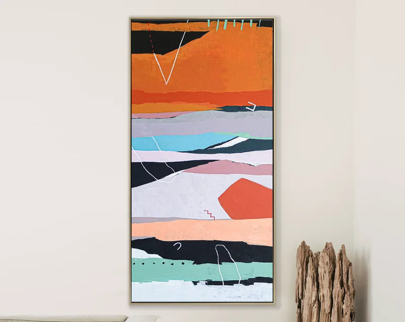 Contemporary Original Canvas Wall Art Inspiring Timeless Contemplation, Large Modern Abstract Acrylic Painting | Terra