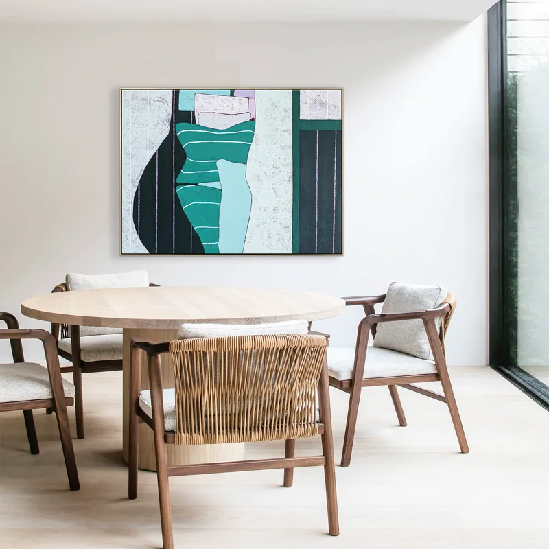 Captivating Green-themed Abstract Original Acrylic Painting, Large Contemporary Modern Decorative Canvas Wall Art | Enigma