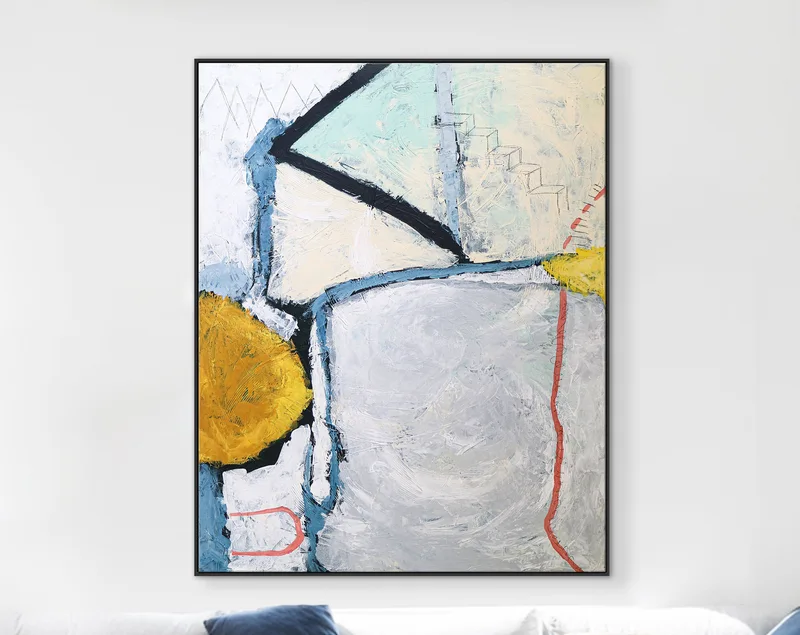 Bold Composition in Original Modern Abstract Acrylic Painting, Canvas Wall Art Inspired by Inner Self-Discovery Journey | A way in