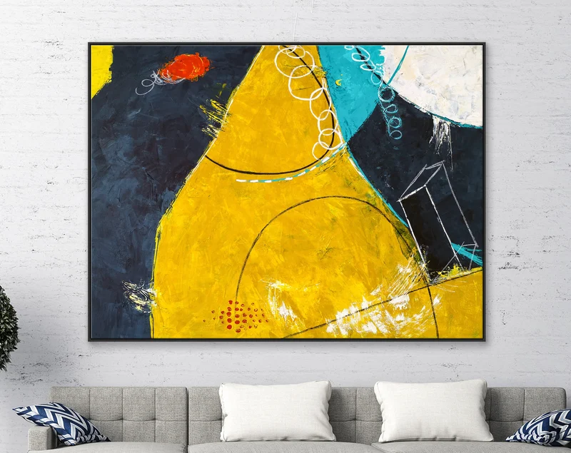 Whimsical Dance in Original Abstract Acrylic Painting, Vibrant Large Colorful Canvas Wall Art | My tiny universe