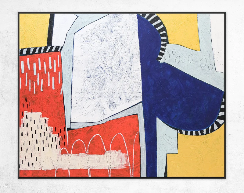 Vibrant Celebration of Joy in Large Abstract Original Acrylic Painting, Colorful & Playful Contemporary Modern Canvas Wall Art | Laetus