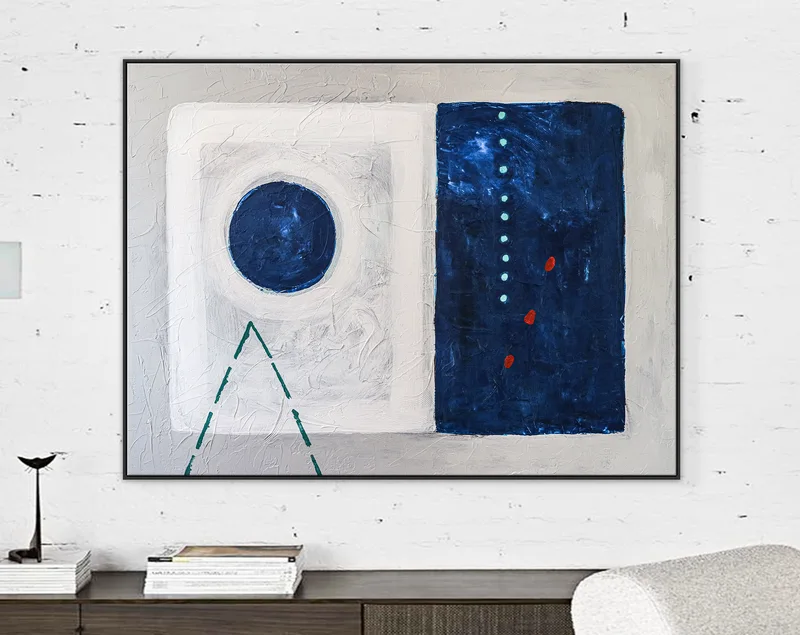 Minimalist Modern Abstract Original Acrylic Painting, Poetic Large Canvas Wall Art Exploring Language's Rhythm | Syllable
