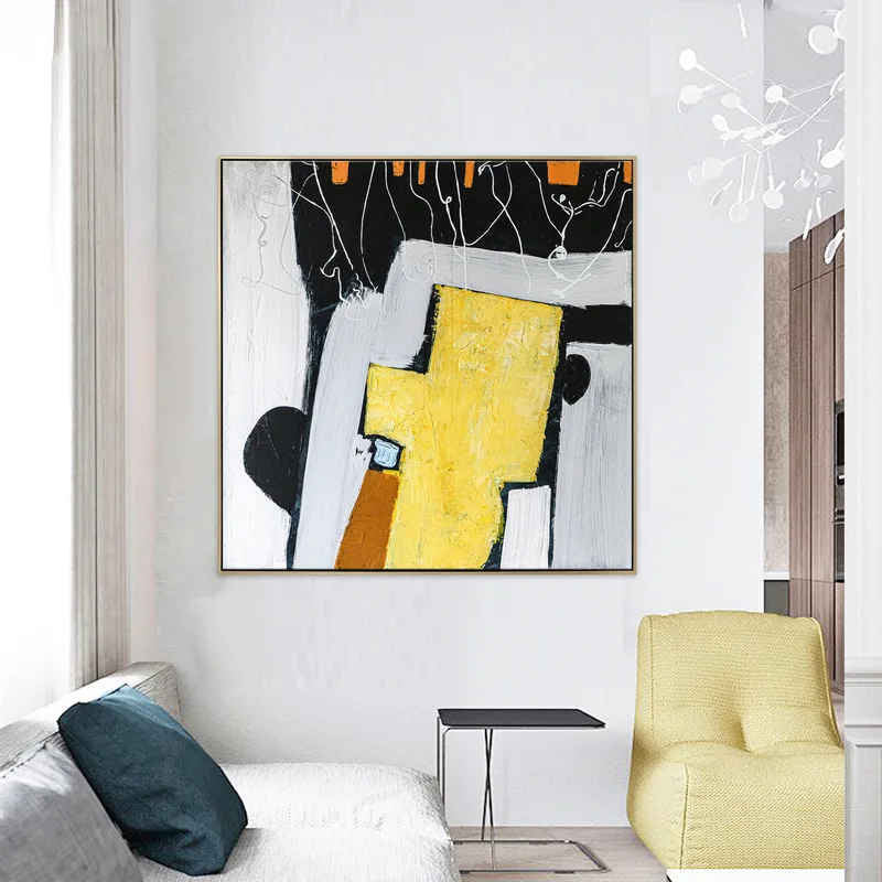 Playful Large Original Abstract Acrylic Painting, Colorful Modern Canvas Wall Art of Childhood Memories | Nostalgia