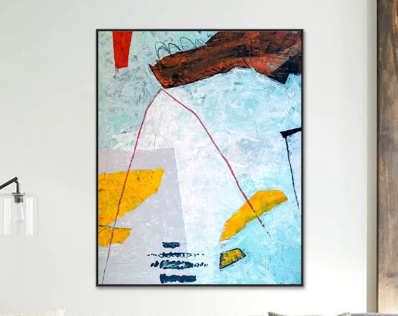 Fairy-Tale-Inspired Modern Abstract Original Painting, Acrylic Contemporary Colorful Large Canvas Wall Art | Tale II