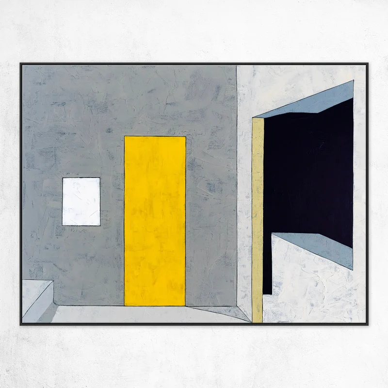 Geometric Minimalism in Abstract Painting, Contemporary Style Simple Original Modern Canvas Wall Art | Limina