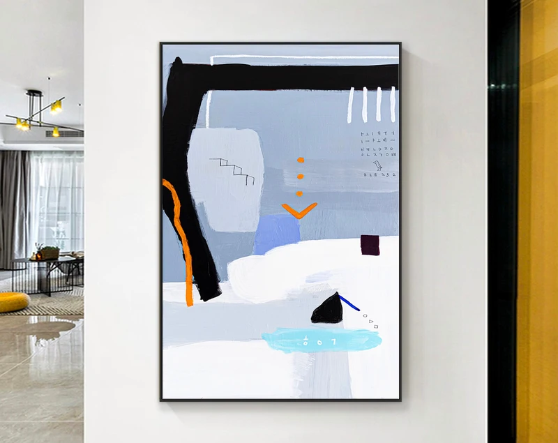 Original Acrylic Abstract Painting Reflecting Thoughts and Memories, Large Modern Canvas Wall Art | Shall We Take a Break Here I