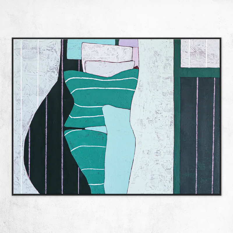 Captivating Green-themed Abstract Original Acrylic Painting, Large Contemporary Modern Decorative Canvas Wall Art | Enigma