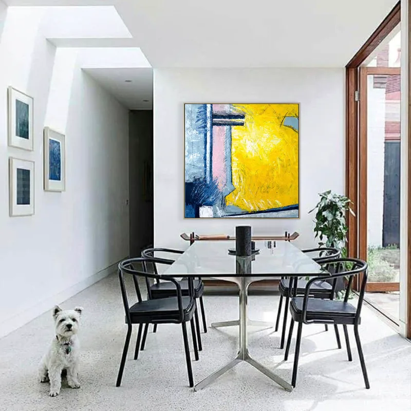 Bold Compositions in Modern Abstract Original Acrylic Painting, Expressionism Large Canvas Colorful Wall Art | Reinforce