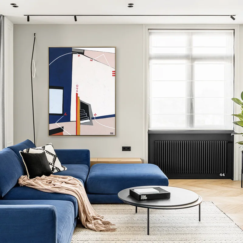 Sophisticated Geometric Abstract Painting, Modern Canvas Wall Art for Your Living Room and Office | Fore