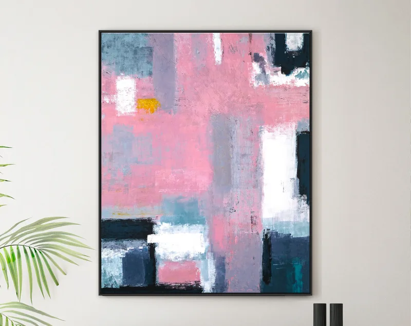 Modern Abstract Original Acrylic Painting Emphasizing the Ambiguity of Boundaries, Large Canvas Wall Art | Compassion