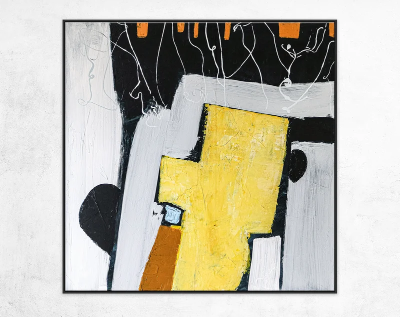Playful Large Original Abstract Acrylic Painting, Colorful Modern Canvas Wall Art of Childhood Memories | Nostalgia