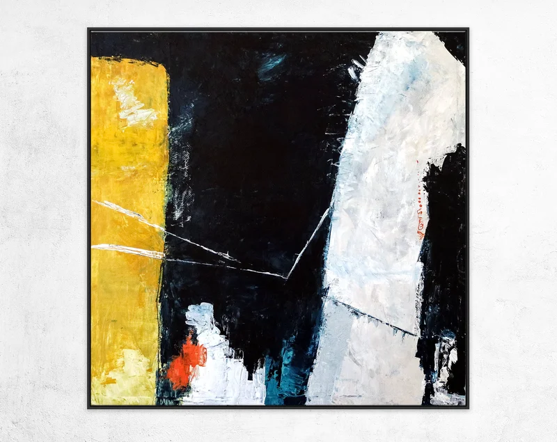 Cheerful Display of Original Abstract Acrylic Painting, Large Expressionist Modern Canvas Wall Art | Connection