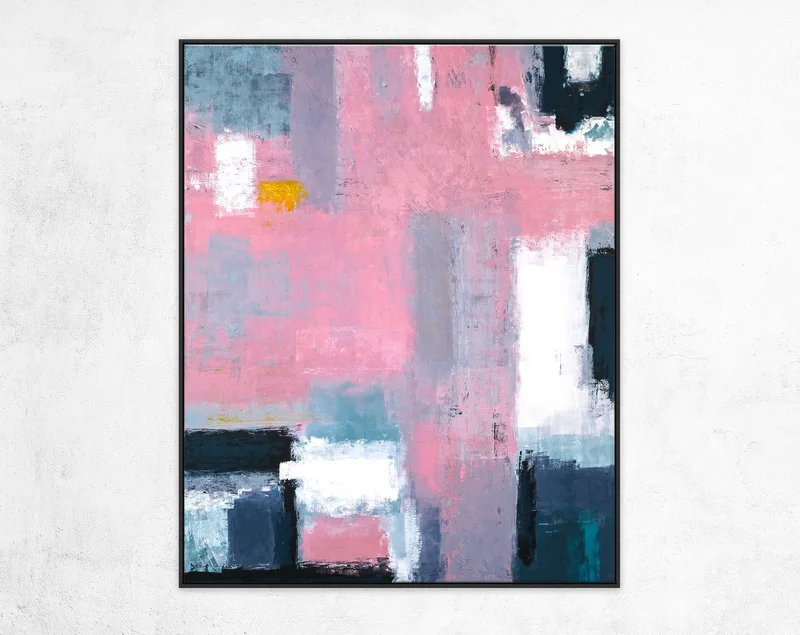 Modern Abstract Original Acrylic Painting Emphasizing the Ambiguity of Boundaries, Large Canvas Wall Art | Compassion