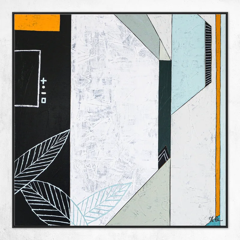 Peaceful Geometric Abstract Painting, Modern and Clean Canvas Wall Art for Living Room or Office | Code 32