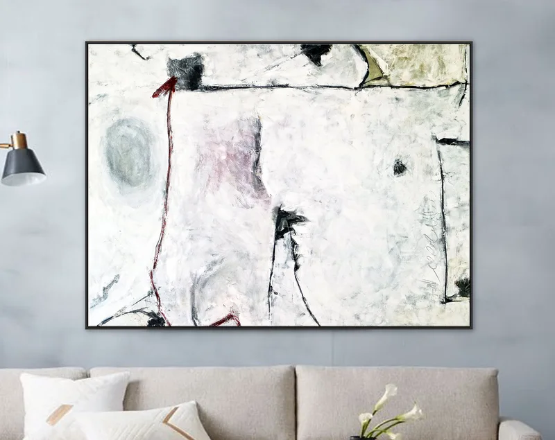 Imagining Ancient Legends of Original Abstract Acrylic Painting, Minimalist Large Modern Canvas Wall Art | The myth