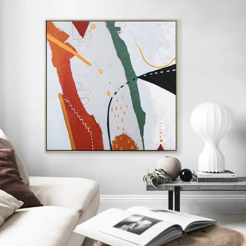 Minimalistic Modern Large Abstract Acrylic Original Painting, Contemporary Canvas Wall Art for Capturing the Freedom of Flight | Black kite