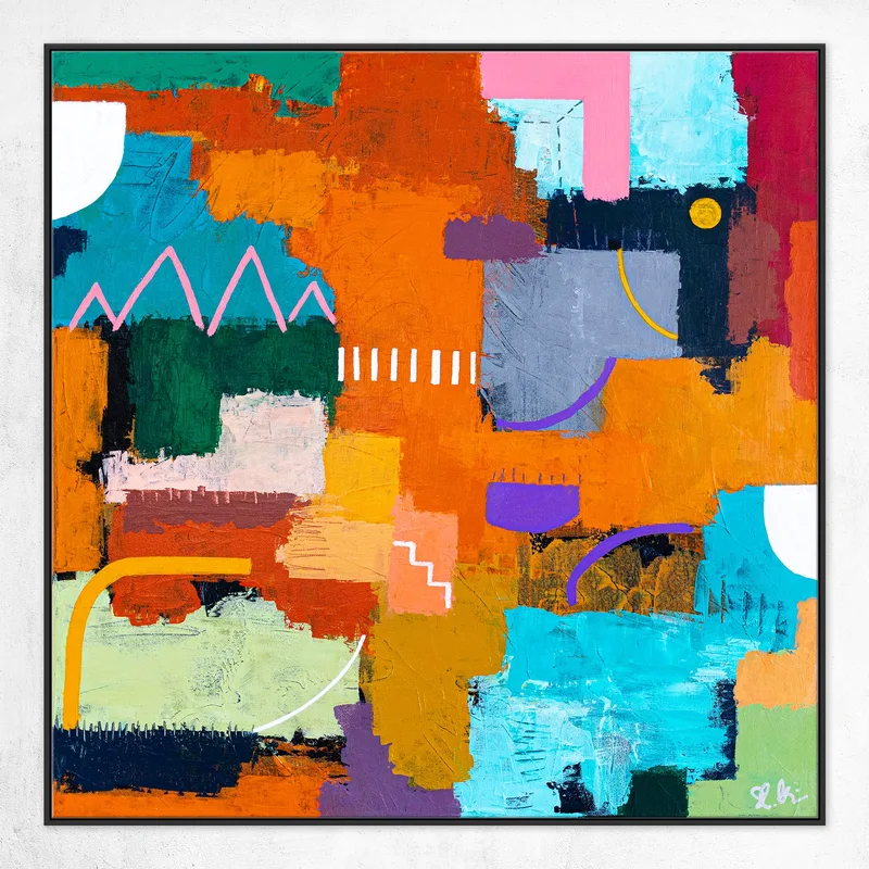 Intensely Colored Large Abstract Painting Original, Colorful Modern Canvas Wall Art, Embrace Comfort and Beauty | Terra Traum