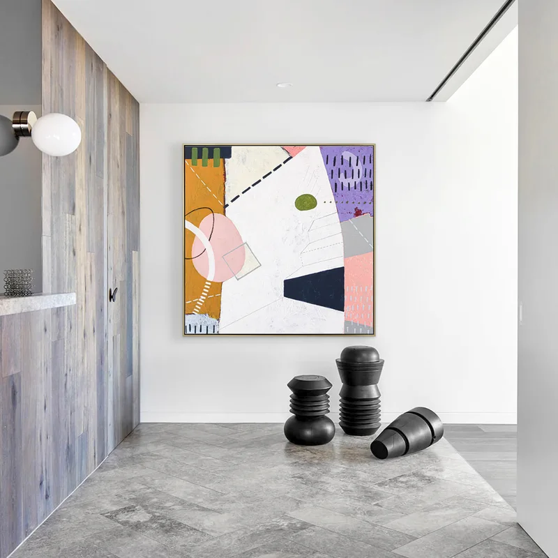 Large Original Abstract painting in Bridging the Gap Between Space and Design, Contemporary Modern Geometric Abstract Painting | Spatium