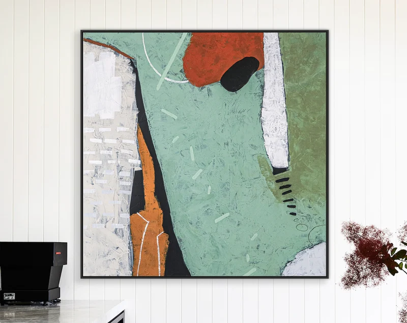 Bold Composition in Abstract Original Acrylic Painting, Exploration in Expressionist Large Modern Canvas Wall Art | Somnus