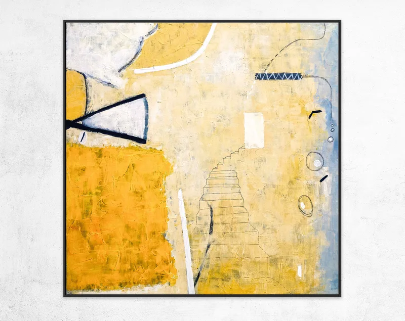 Vivid and Surrealistic Large Abstract Original Acrylic Painting, Colorful Modern Canvas Wall Art of the Lazy Monday | Monday dream