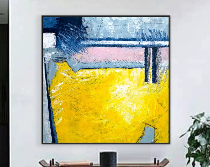Bold Compositions in Modern Abstract Original Acrylic Painting, Expressionism Large Canvas Colorful Wall Art | Reinforce