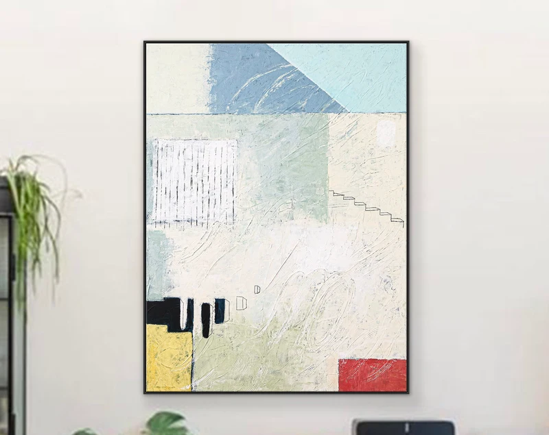 Unconscious Longings in Acrylic Abstract Painting, Original Contemporary Modern Canvas Wall Art | Home