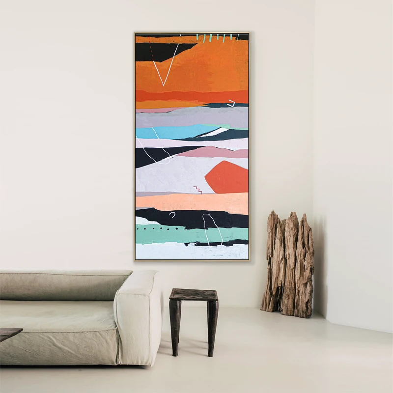 Contemporary Original Canvas Wall Art Inspiring Timeless Contemplation, Large Modern Abstract Acrylic Painting | Terra