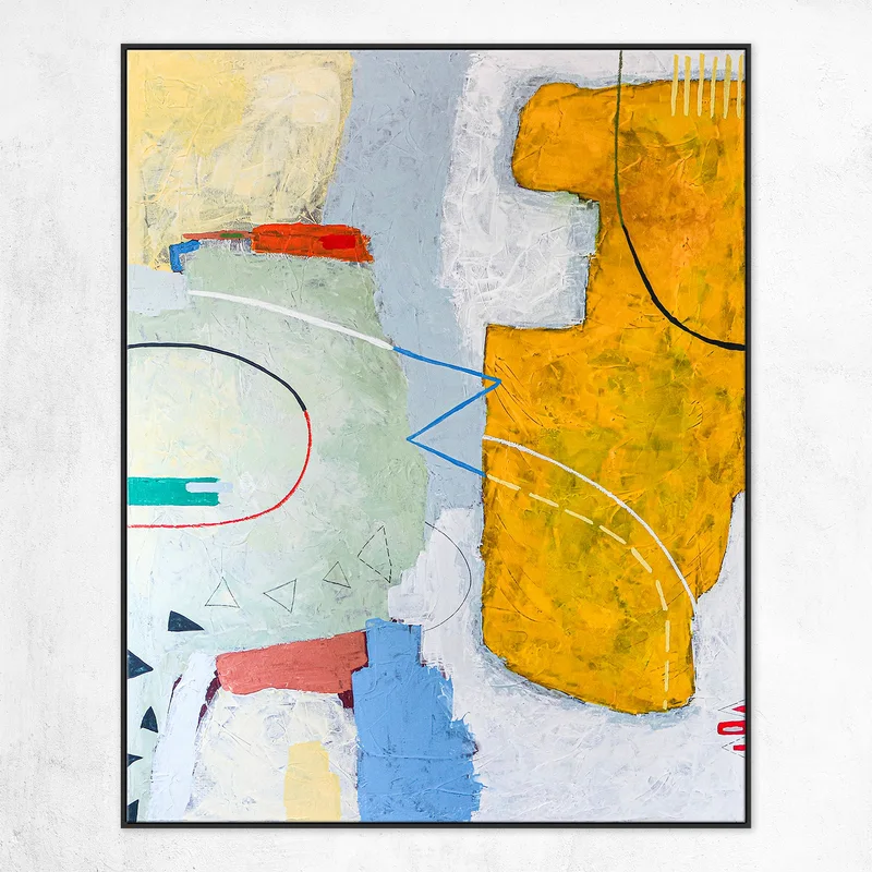 Large Original Abstract Acrylic Painting, Modern Contemporary Canvas Wall Art of Pastel Journey Away from Reality | Travelogues