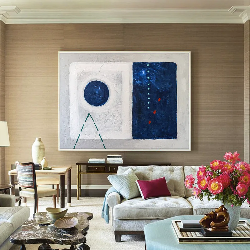 Minimalist Modern Abstract Original Acrylic Painting, Poetic Large Canvas Wall Art Exploring Language's Rhythm | Syllable