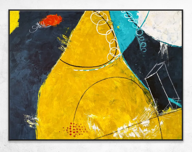 Whimsical Dance in Original Abstract Acrylic Painting, Vibrant Large Colorful Canvas Wall Art | My tiny universe