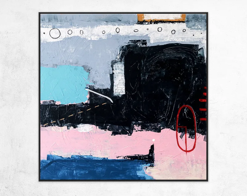 Large Original Abstract Acrylic Painting, Modern Colorful Canvas Wall Art Exploring Consciousness and the Quest for Liberation | The Exit II
