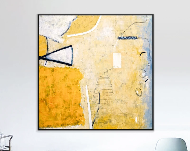 Vivid and Surrealistic Large Abstract Original Acrylic Painting, Colorful Modern Canvas Wall Art of the Lazy Monday | Monday dream