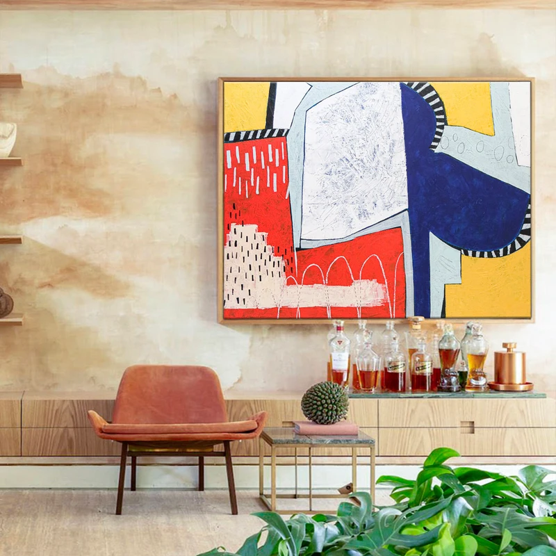 Vibrant Celebration of Joy in Large Abstract Original Acrylic Painting, Colorful & Playful Contemporary Modern Canvas Wall Art | Laetus