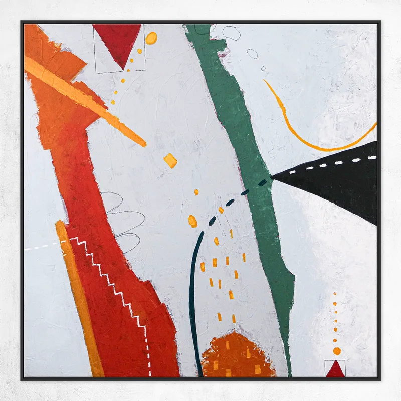 Minimalistic Modern Large Abstract Acrylic Original Painting, Contemporary Canvas Wall Art for Capturing the Freedom of Flight | Black kite