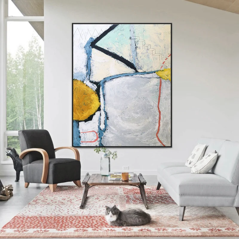 Bold Composition in Original Modern Abstract Acrylic Painting, Canvas Wall Art Inspired by Inner Self-Discovery Journey | A way in
