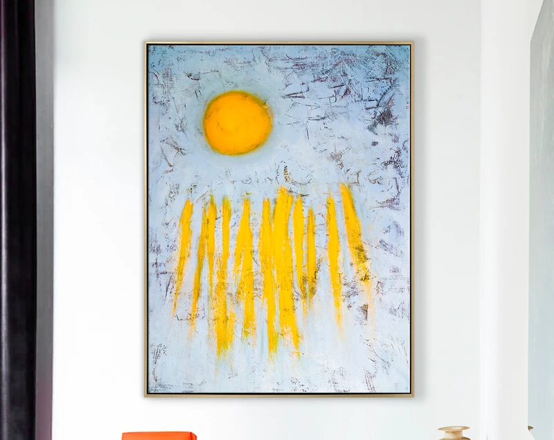 Original Expressionist Abstract Acrylic Painting, Large Modern Wall Art Symbolizing Hope, Ambition & Pride | Sole