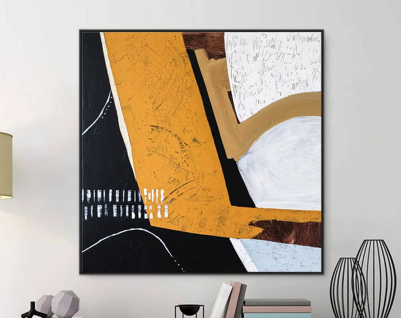 Romantic Anguish Embodied in Large Modern Abstract Original Acrylic Painting, Minimal & Peaceful Canvas Wall Art | Gorki